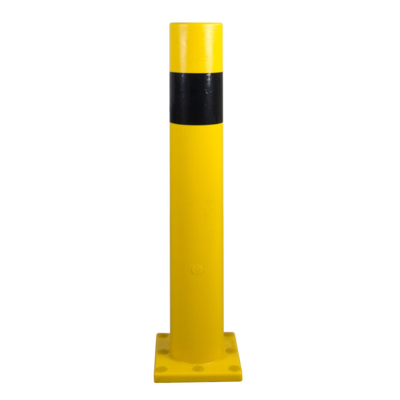 Poteau TPX Viso, mémoire de forme - A fixer - Noir-jaune H 1000 - Ø 160 mm