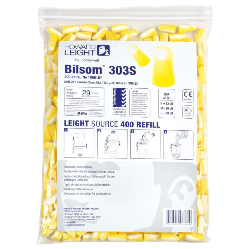 Recharge bouchons d'oreille en mousse BILSOM 303S Honeywell