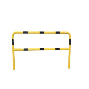 Barrière de sécurité Viso à sceller - tube Ø 60mm - noire/jaune L2000 x H1200 mm